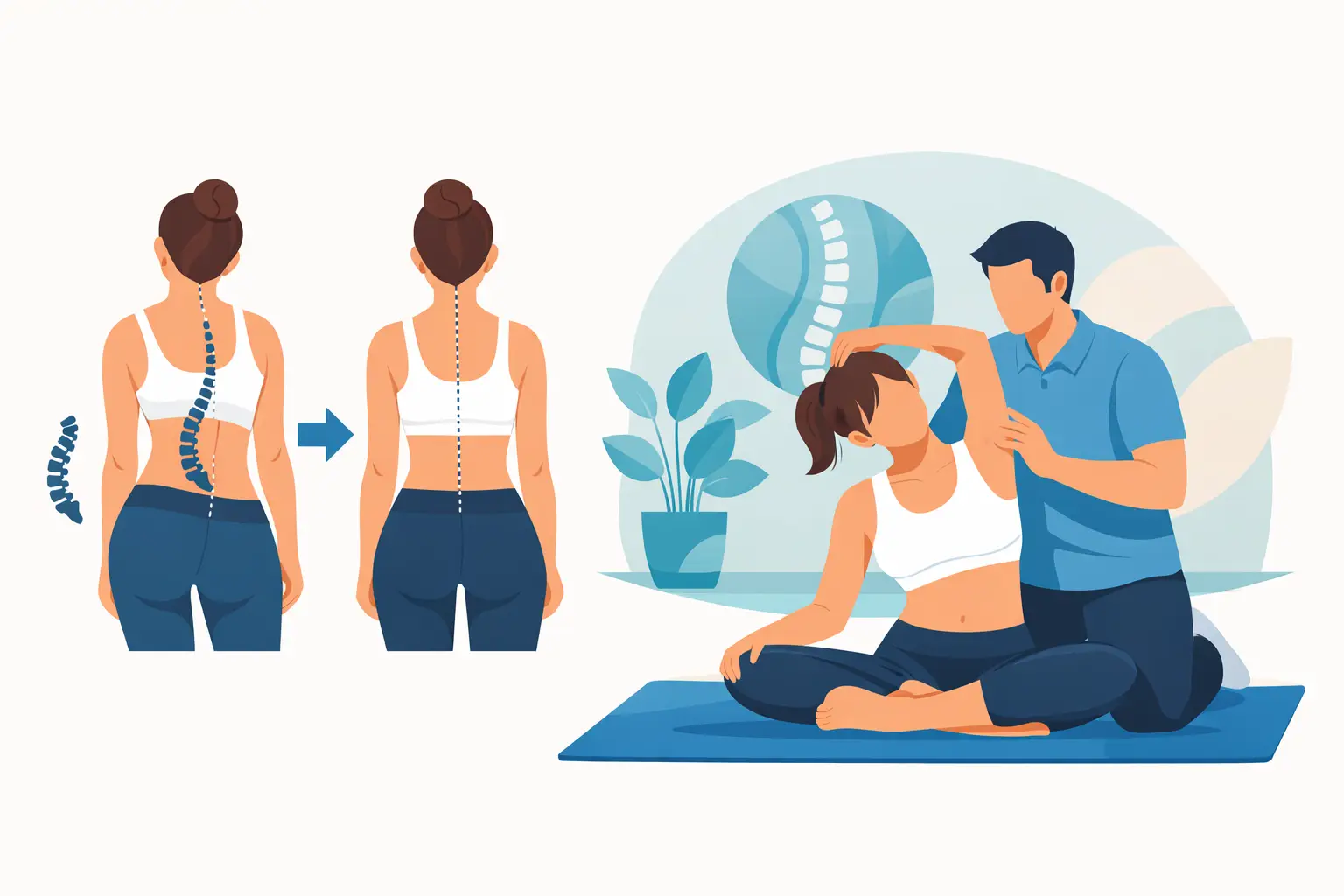 Reeducação postural para escoliose leve funciona?