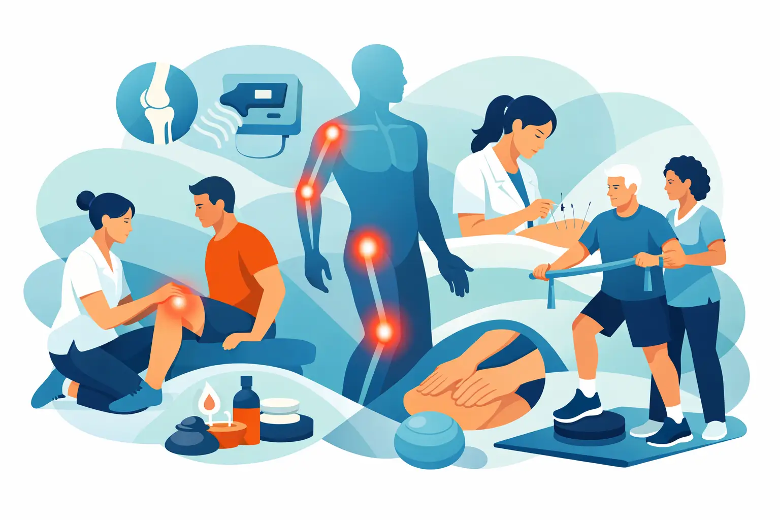 Guia de terapias para dor articular e movimento