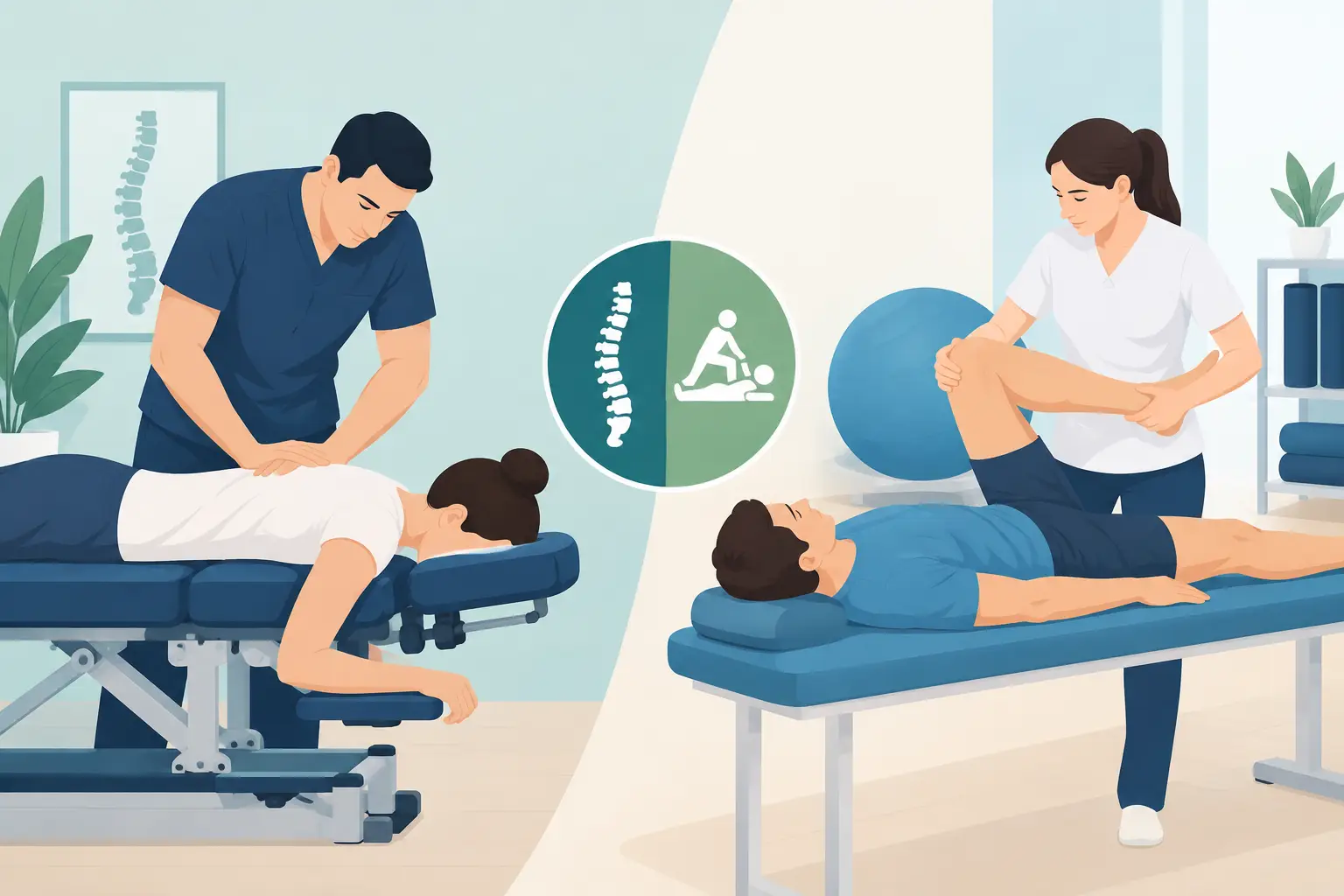 Quiropraxia ou fisioterapia: qual escolher?